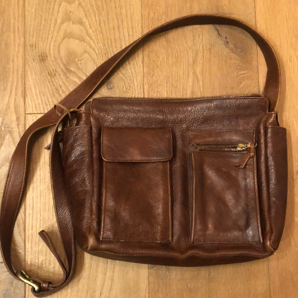 Sold…Vintage genuine leather handbag